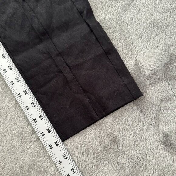 NWT J. Jill Black Linen Stretch Pull On Crop Pants Women's XS - Picture 6 of 7
